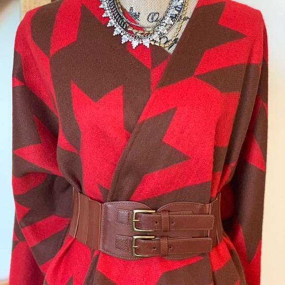 Neiman Marcus Jackets & Blazers - LIKE NEW-“NEIMAN MARCUS”-Houndstooth Jacket Wrap